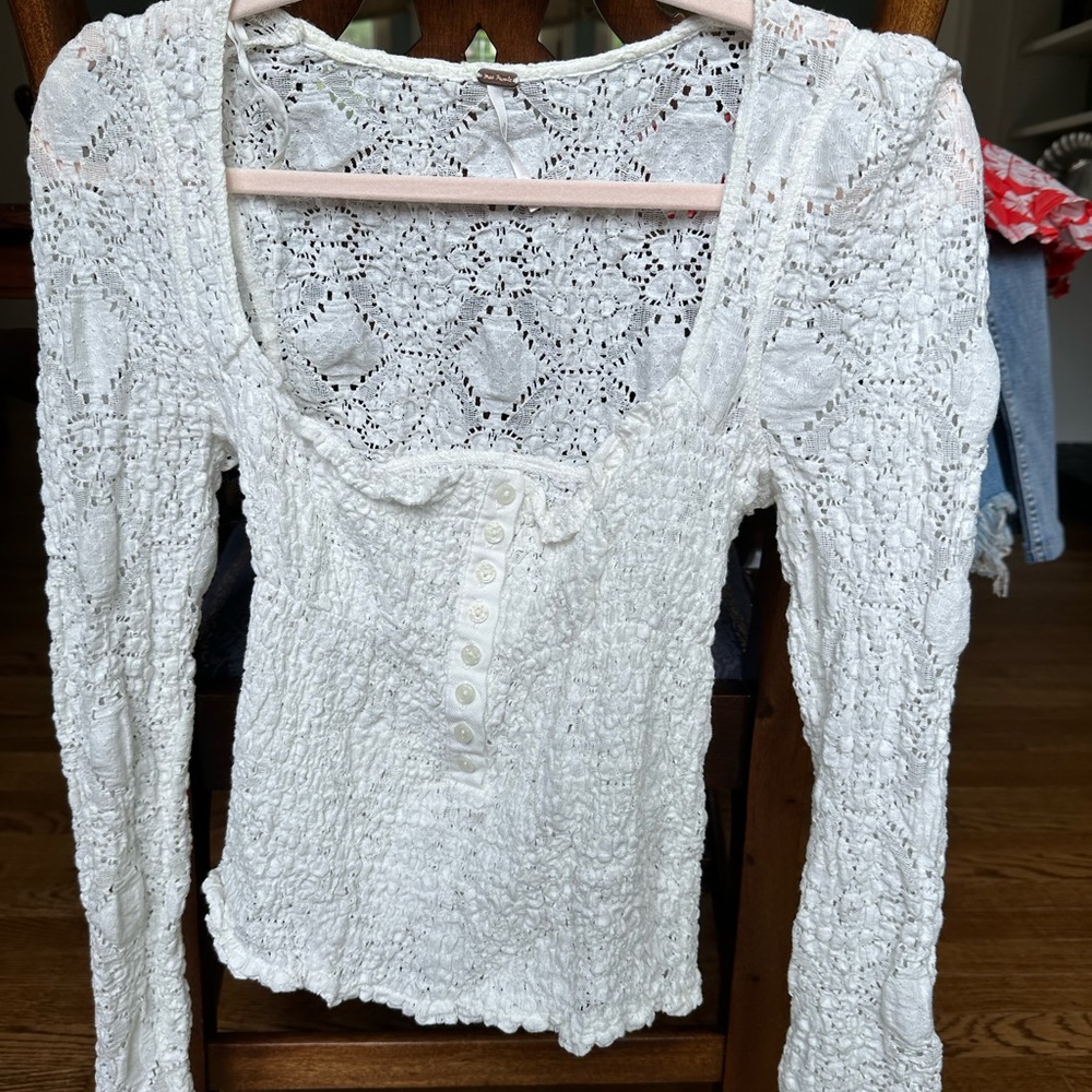 Free People White Blouse